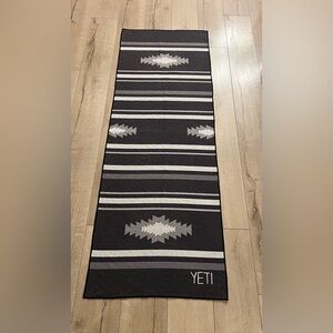 YETI Black and Gray Striped Yoga Mat